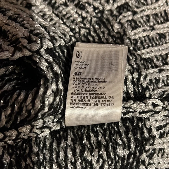 H&M Metallic sweater spaghetti straps mini dress  Sz S - Picture 9 of 13